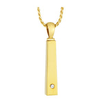 Golden Bar Crystal Pendant Ash Urn - Love Charms™ Option