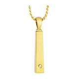 Golden Bar Crystal Pendant Ash Urn - Love Charms™ Option