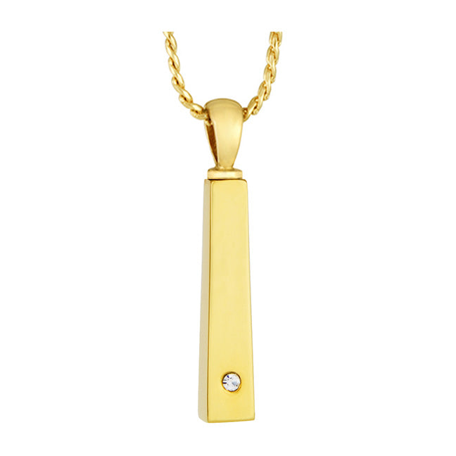 Golden Bar Crystal Pendant Ash Urn - Love Charms™ Option