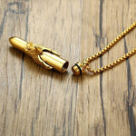 Gold Eagle Bullet Pendant Unisex Cremation Urn - Love Charms™ Option