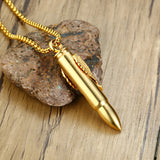Gold Eagle Bullet Pendant Unisex Cremation Urn - Love Charms™ Option