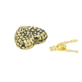 Gold Feathered Wings Ash Pendant Urn - Love Charms Option