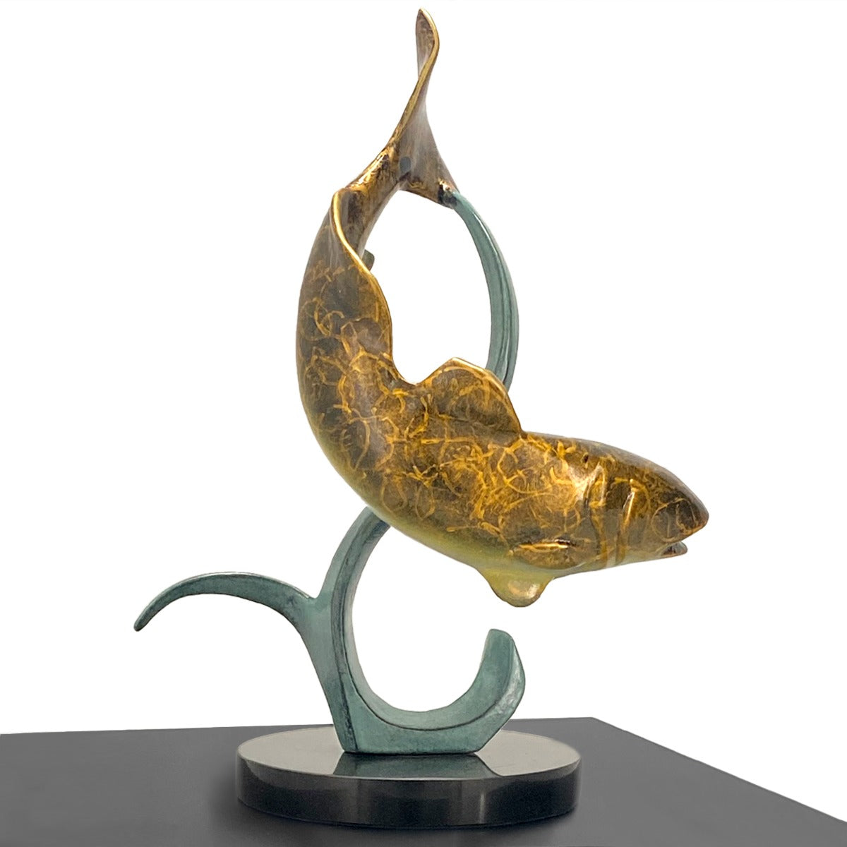 Fresh Water Fishing Art Wood Adult Urn – Handmade Wood Urn