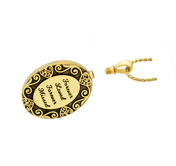 Forever Loved Forever Missed Gold Jewelry Ash Urn - Love Charms™ Option 