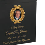 Gold Photo Frame Adult Wood Cremation Urn