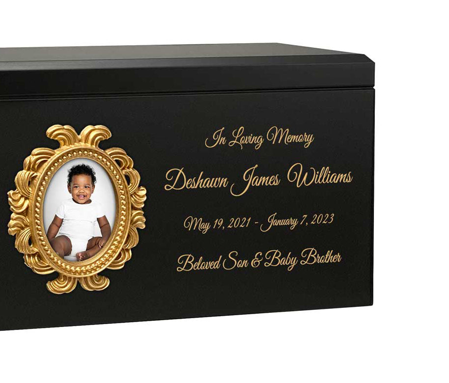 Gold Photo Frame Child Cremation Urn 