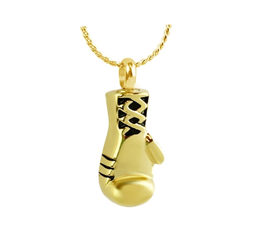 Golden Gloves Boxing Ash Pendant Urn - Love Charms Option