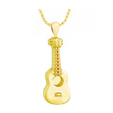 Acoustic Guitar 10KT or 14KT Gold Cremation Jewelry Urn - SHIPS NOW