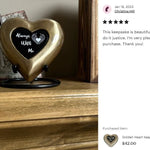 Forever Brass Heart Keepsake Urn - Free Engraving