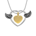 Special Angel Gold Heart Ash Pendant Urn - Love Charms® Option