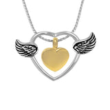 Special Angel Gold Heart Ash Pendant Urn - Love Charms® Option