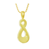 Infinity Gold Ash Pendant Ash Urn - Love Charms Option