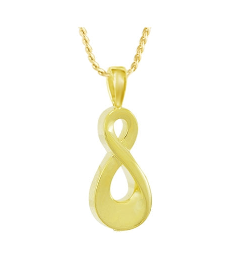 Infinity Gold Ash Pendant Ash Urn - Love Charms Option