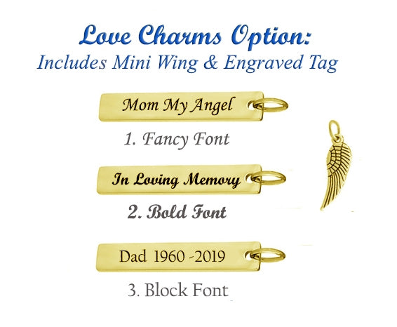 Gold Love Charms - Birthstone Option