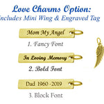 Amethyst Gemstone Crystal Cremation Jewelry Ash Necklace Urn - Love Charms® Option
