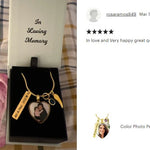 Gold Photo Pendant Heart Jewelry Urn - Love Charms® Option