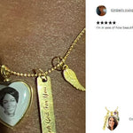 Gold Photo Pendant Heart Jewelry Urn - Love Charms® Option