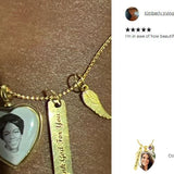 Gold Photo Pendant Heart Jewelry Urn - Love Charms® Option