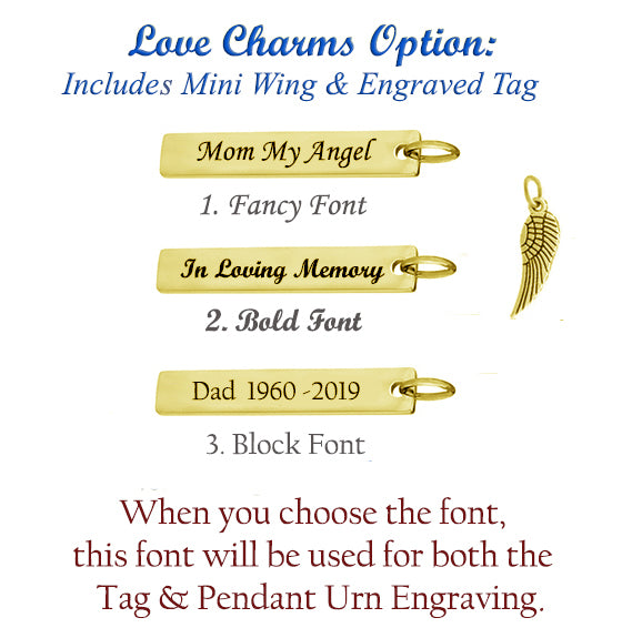 Acoustic Gold Guitar Ash Urn - Love Charms™ Option