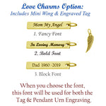 Crucifix Gold Ash Pendant Urn - Love Charms™ Option 