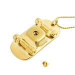 Skateboard Gold Pendant Ash Urn