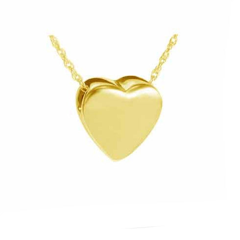 Heart Gold Slider Cremation Ash Urn - Love Charms Option