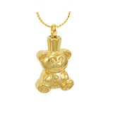 Gold Bear Pendant Urn - Love Charms™ Option