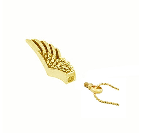 Angel Wings Gold Ash Urn - Love Charms Option