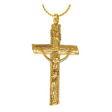 Unisex Gold Wooden Cross Urn - Love Charms™ Option