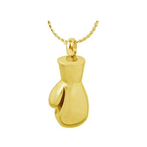 Golden Gloves Boxing Ash Pendant Urn - Love Charms Option