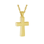 Golden Cross Cremation Pendant Urn - Love Charms™ Option