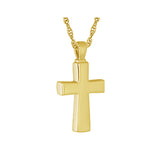 Golden Cross Cremation Pendant Urn - Love Charms™ Option