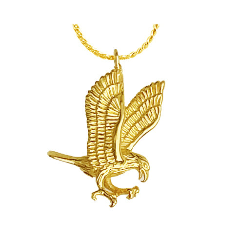 Golden Eagle Cremation Jewelry Urn - Love Charms™ Option