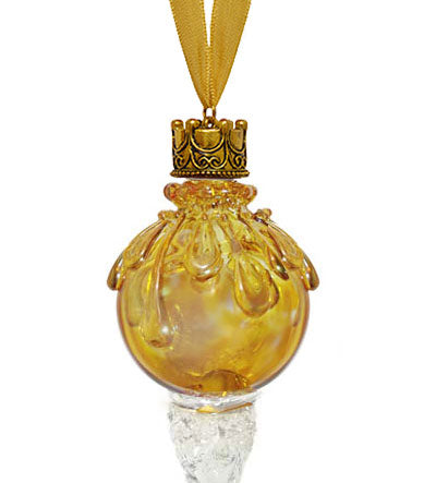 Golden Snowball Icicle Ornament Keepsake Urn
