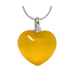 Cat's Eye Golden Ash Necklace Urn - Love Charms Option