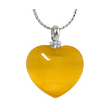 Cat's Eye Golden Ash Necklace Urn - Love Charms Option