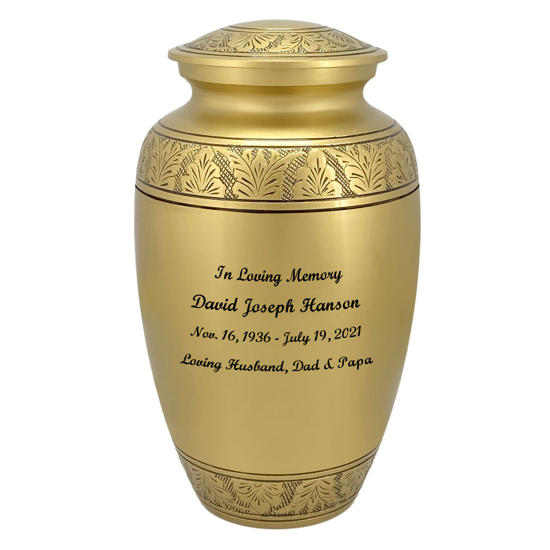 Gold Winged Companion Urns Heart Base Urns for Mom And Dad