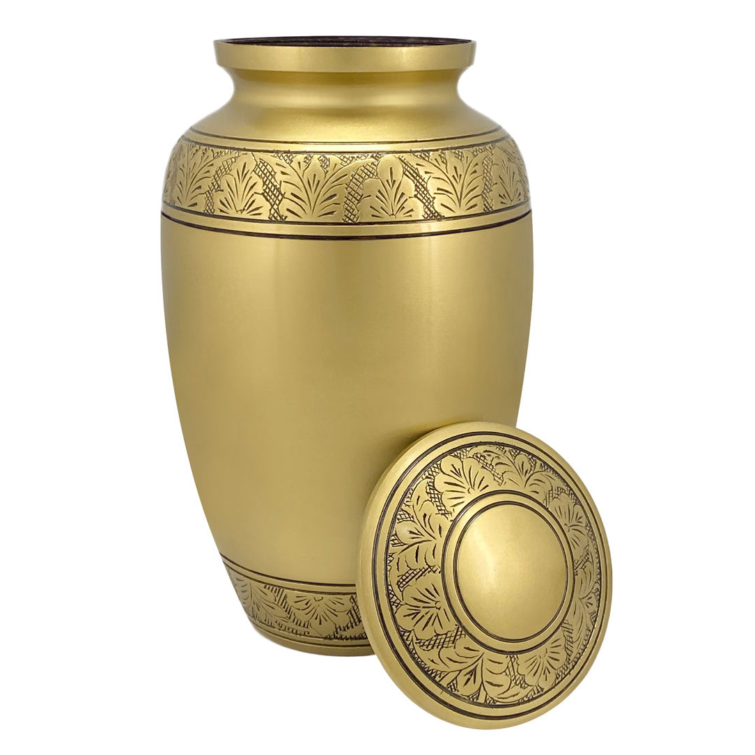 Gold Winged Companion Urns Heart Base Urns for Mom And Dad