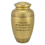 Gold Winged Companion Urns Heart Base Urns for Mom And Dad
