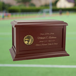 Golf Club Medallion Wood Cremation Urn