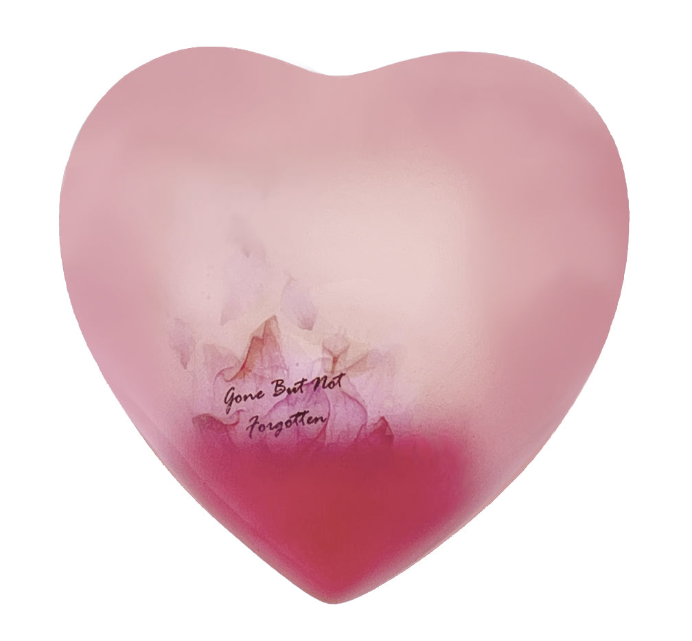 Petals Gone But Not Forgotten Heart Keepsake Urn - Stand Option