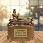 Gone Fishing Cremation Adult Fisherman Urn - Free Engraved Plate