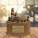 Gone Fishing Cremation Adult Fisherman Urn - Free Engraved Plate
