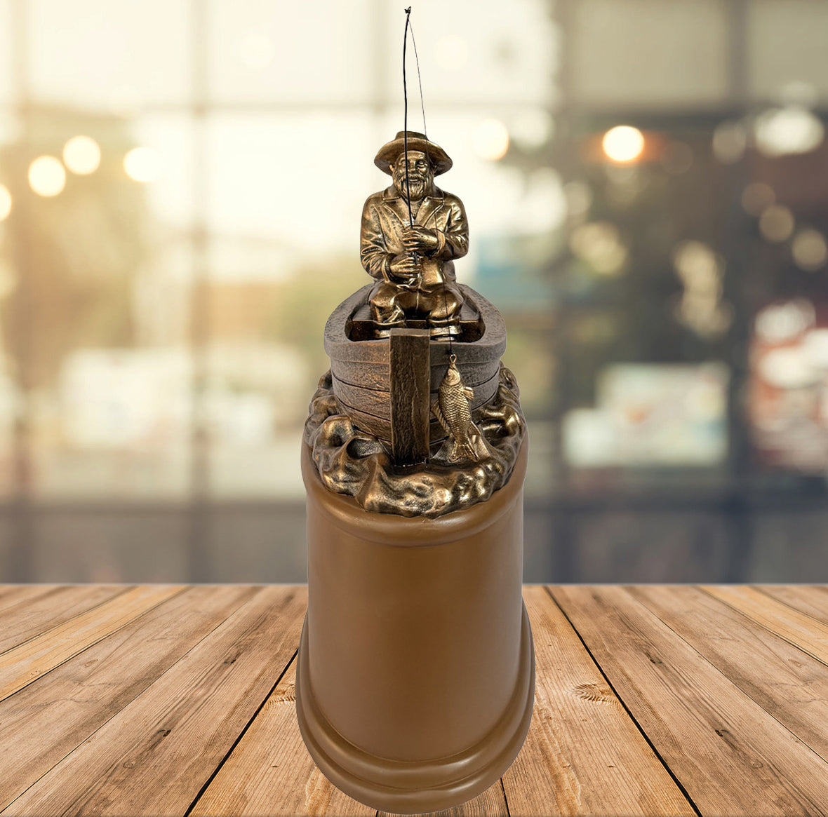 Gone Fishing Cremation Adult Fisherman Urn - Free Engraved Plate