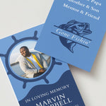 Gone Fishing Photo Memorial Cards - Funeral  Cards - Celebration of Life Cards
