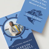 Gone Fishing Photo Memorial Cards - Funeral  Cards - Celebration of Life Cards