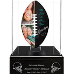 Double Photo Football Cremation Urn