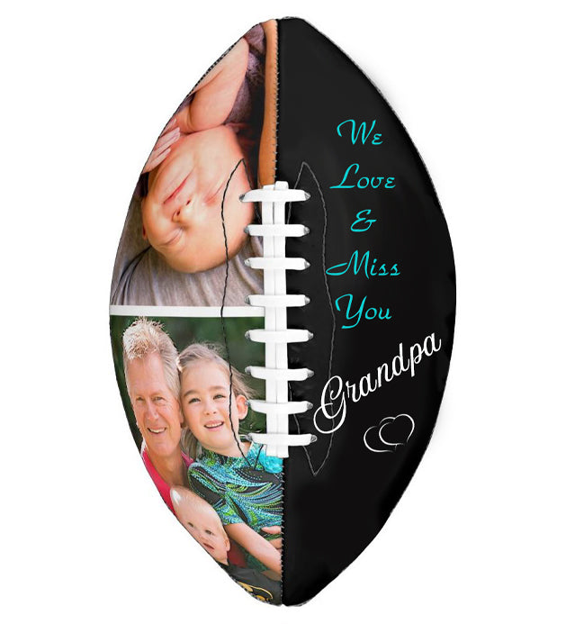 Double Photo Football Cremation Urn