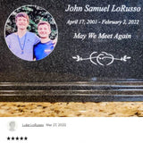 Black Photo Granite Large Adult or Medium Urn