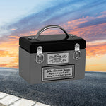 Toolbox Gray Keepsake Urn -  Free Crossed Wrenches or Hammers Plate 